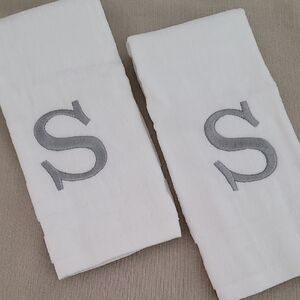 thirty-one Mongrammed "S" Hand Towels (2)